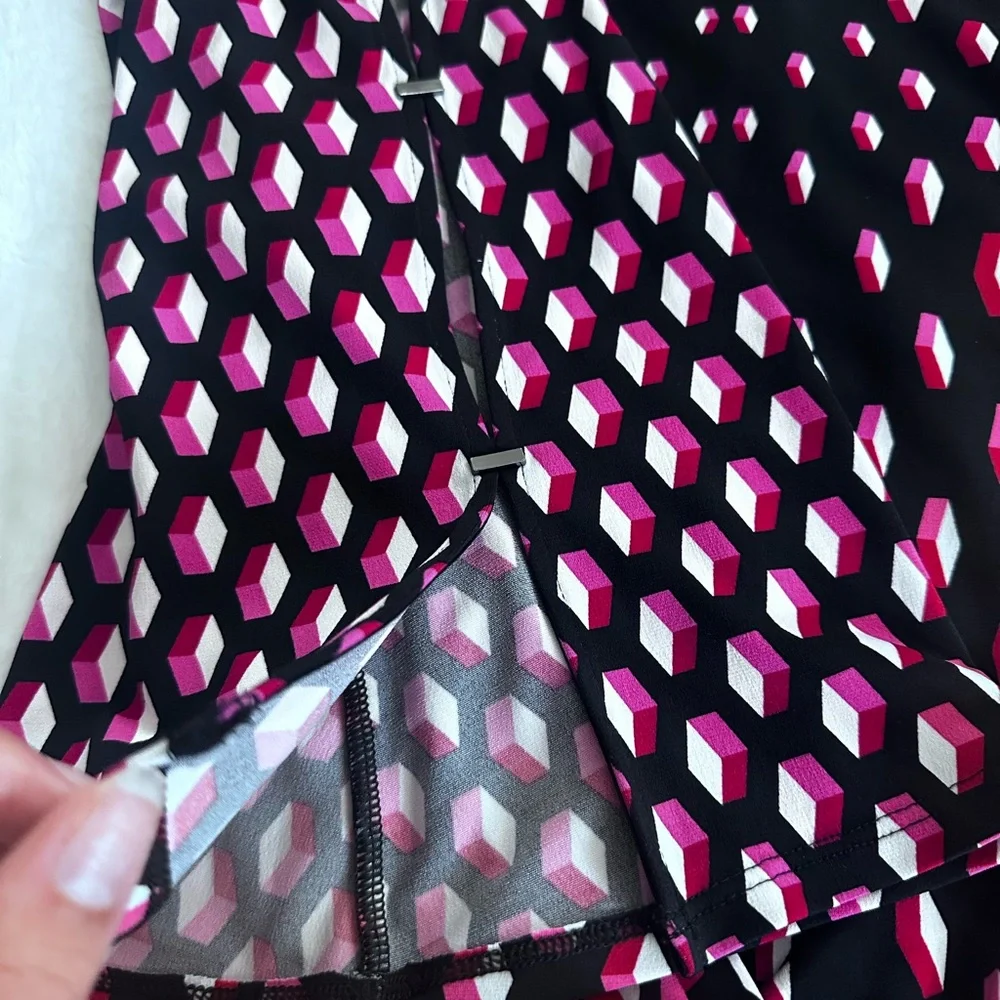 White House Black Market Pink & Black Dress - Size Medium, Perfect Condition - Picture 6 of 9